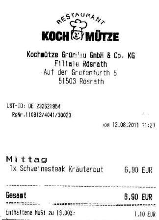 kser Hffner Kochmtze Restaurant